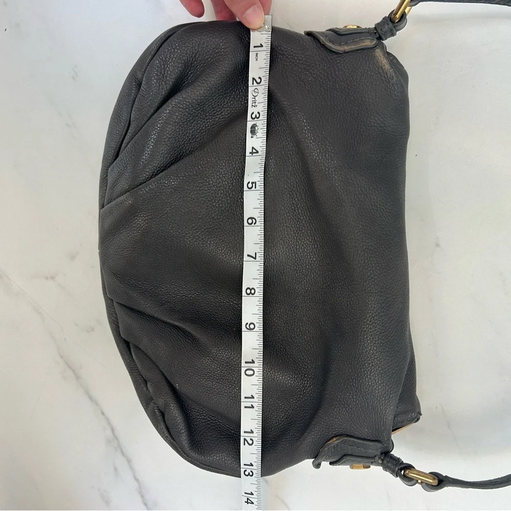 Marc Jacobs Leather Hobo with Gold Plaque - perfect companion for nights out!